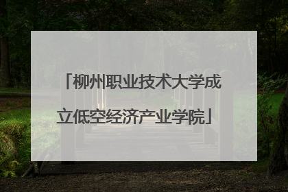 柳州职业技术大学成立低空经济产业学院