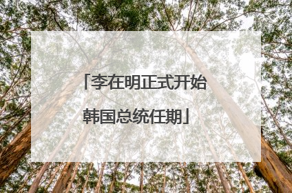 李在明正式开始韩国总统任期