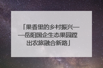 果香里的乡村振兴——岳阳国企生态果园蹚出农旅融合新路