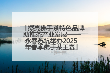 擦亮佛手茶特色品牌 助推茶产业发展——永春苏坑举办2025年春季佛手茶王赛