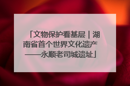 文物保护看基层｜湖南省首个世界文化遗产——永顺老司城遗址