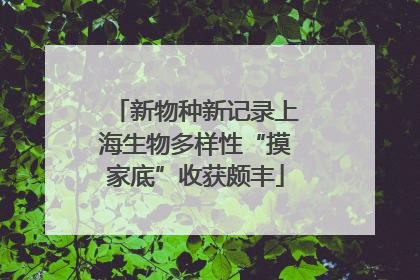 新物种新记录上海生物多样性“摸家底”收获颇丰