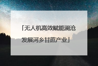无人机高效赋能澜沧发展河乡甘蔗产业