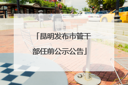 昆明发布市管干部任前公示公告