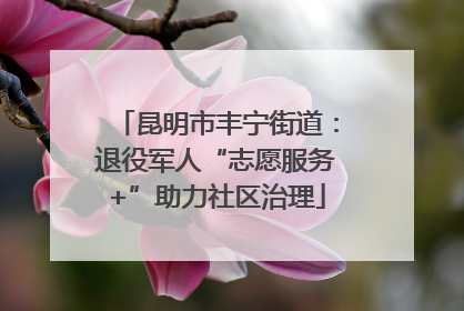 昆明市丰宁街道：退役军人“志愿服务+”助力社区治理