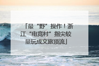 最“野”操作！浙江“电竞村”指尖较量玩成文旅顶流