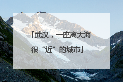 武汉，一座离大海很“近”的城市