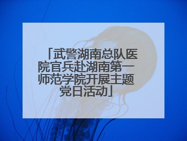 武警湖南总队医院官兵赴湖南第一师范学院开展主题党日活动