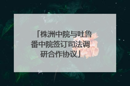 株洲中院与吐鲁番中院签订司法调研合作协议