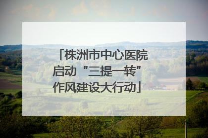 株洲市中心医院启动“三提一转”作风建设大行动