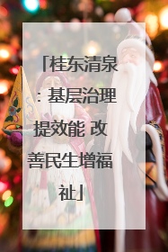 桂东清泉：基层治理提效能 改善民生增福祉