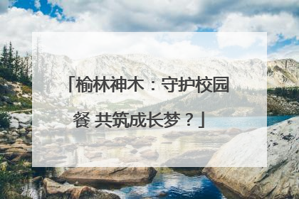 榆林神木：守护校园餐 共筑成长梦？