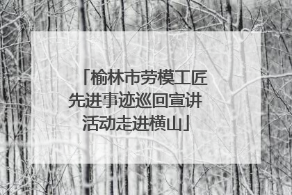 榆林市劳模工匠先进事迹巡回宣讲活动走进横山