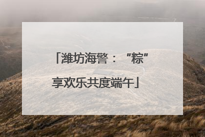 潍坊海警：“粽”享欢乐共度端午