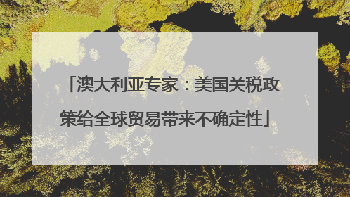 澳大利亚专家：美国关税政策给全球贸易带来不确定性