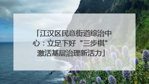 江汉区民意街道综治中心：立足下好“三步棋” 激活基层治理新活力