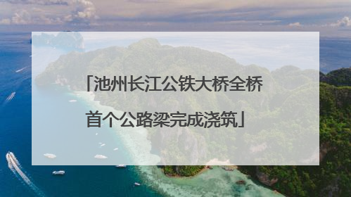 池州长江公铁大桥全桥首个公路梁完成浇筑