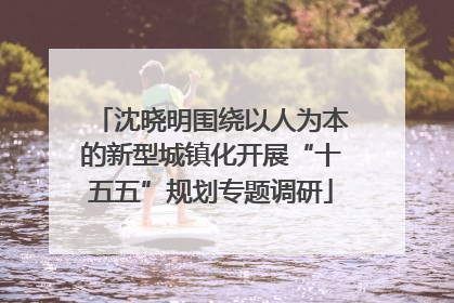 沈晓明围绕以人为本的新型城镇化开展“十五五”规划专题调研