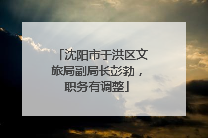 沈阳市于洪区文旅局副局长彭勃，职务有调整