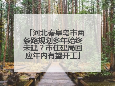 河北秦皇岛市两条路规划多年始终未建？市住建局回应年内有望开工