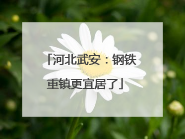 河北武安：钢铁重镇更宜居了