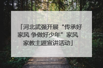 河北武强开展“传承好家风 争做好少年”家风家教主题宣讲活动