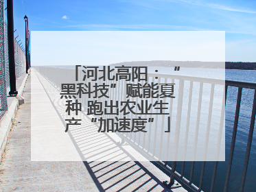 河北高阳：“黑科技”赋能夏种 跑出农业生产“加速度”