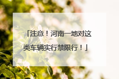 注意！河南一地对这类车辆实行禁限行！