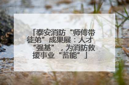 泰安消防“师傅带徒弟”成果展：人才“强基”，为消防救援事业“蓄能”