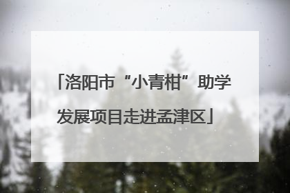 洛阳市“小青柑”助学发展项目走进孟津区