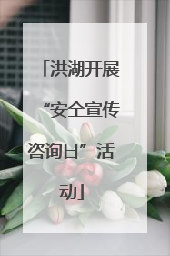 洪湖开展“安全宣传咨询日”活动