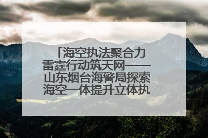 海空执法聚合力 雷霆行动筑天网——山东烟台海警局探索海空一体提升立体执法效能纪实