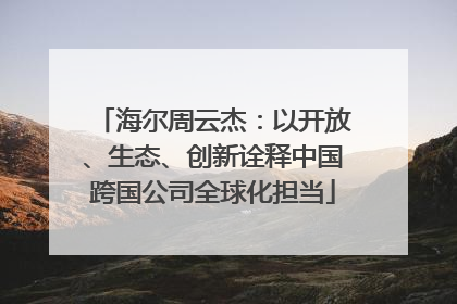 海尔周云杰：以开放、生态、创新诠释中国跨国公司全球化担当