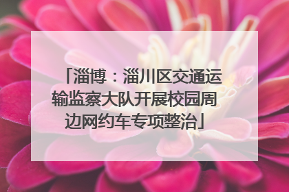 淄博：淄川区交通运输监察大队开展校园周边网约车专项整治
