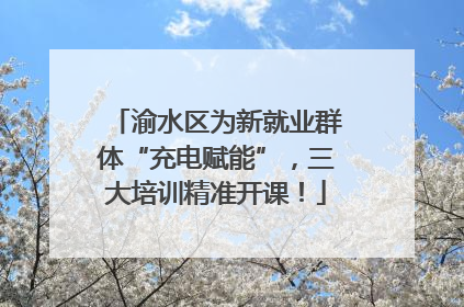 渝水区为新就业群体“充电赋能”，三大培训精准开课！