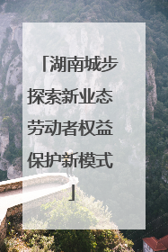湖南城步探索新业态劳动者权益保护新模式