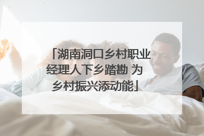 湖南洞口乡村职业经理人下乡踏勘 为乡村振兴添动能