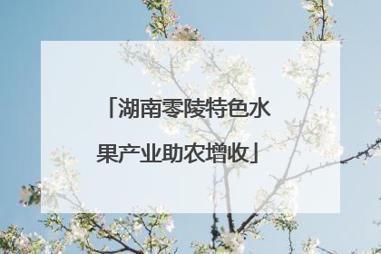 湖南零陵特色水果产业助农增收