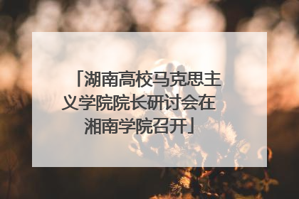 湖南高校马克思主义学院院长研讨会在湘南学院召开