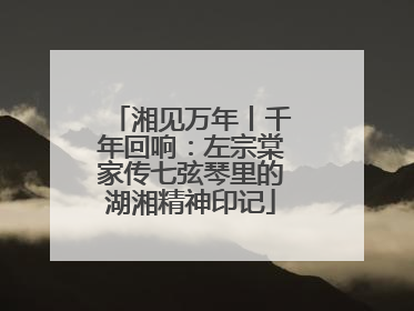 湘见万年丨千年回响：左宗棠家传七弦琴里的湖湘精神印记