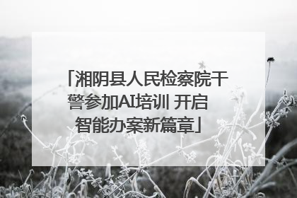湘阴县人民检察院干警参加AI培训 开启智能办案新篇章