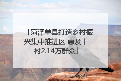 菏泽单县打造乡村振兴集中推进区 惠及十村2.14万群众