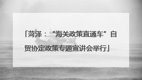 菏泽：“海关政策直通车”自贸协定政策专题宣讲会举行