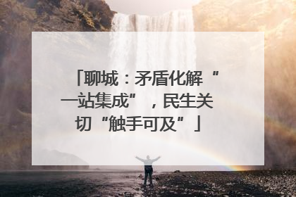 聊城:矛盾化解“一站集成”,民生关切“触手可及”