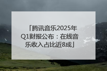 腾讯音乐2025年Q1财报公布：在线音乐收入占比近8成