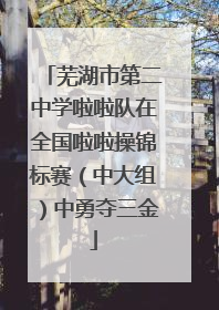芜湖市第二中学啦啦队在全国啦啦操锦标赛（中大组）中勇夺三金