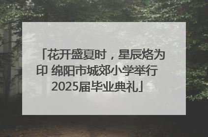 花开盛夏时，星辰烙为印 绵阳市城郊小学举行2025届毕业典礼