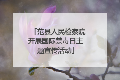 范县人民检察院开展国际禁毒日主题宣传活动