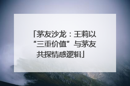 茅友沙龙：王莉以“三重价值”与茅友共探情感逻辑