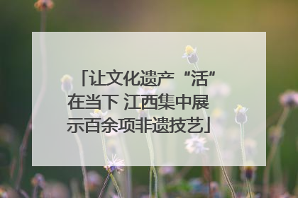 让文化遗产“活”在当下 江西集中展示百余项非遗技艺